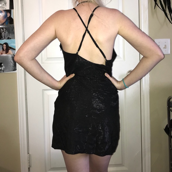 Black sequin cocktail dress SOLD - Picture 3 of 4